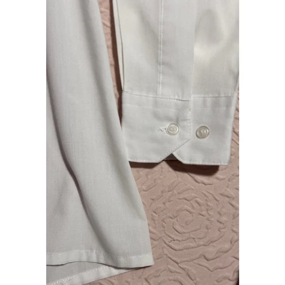 A white shirt. Mens size 14 1/2. Poly-cotton Korea decorated for what?  - Picture 13 of 15